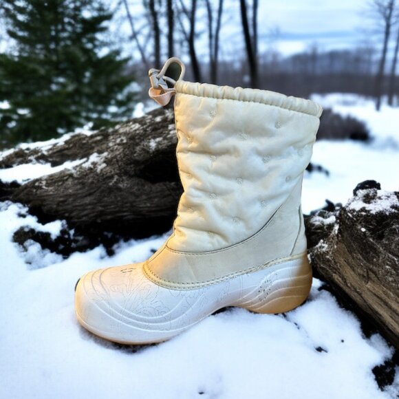 Columbia Women's Winter White Sierra Groove Water Resistant Snow Boots Size 6.5 - Picture 3 of 4